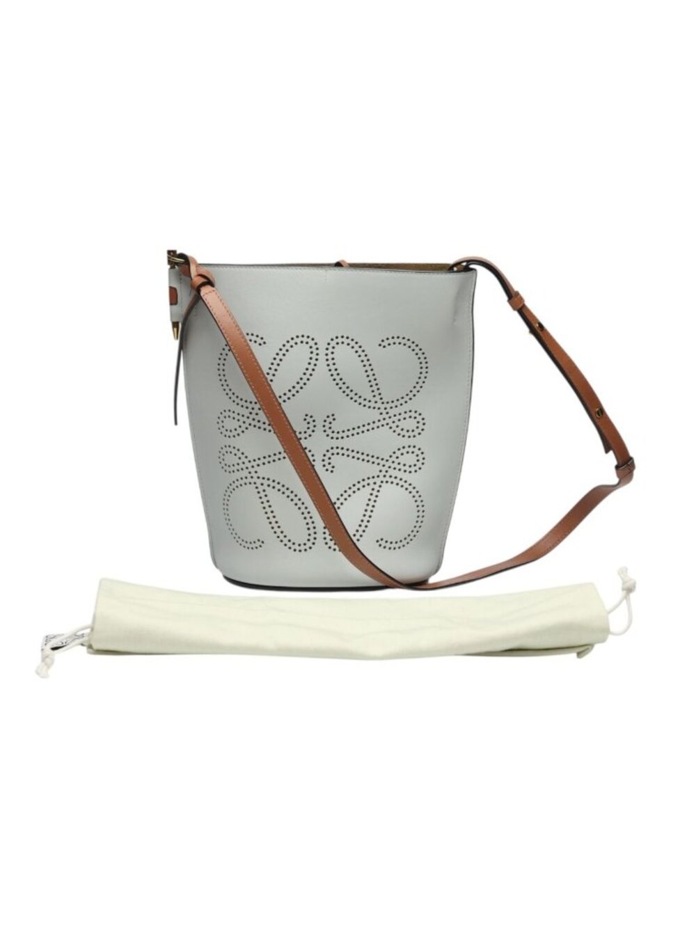 Loewe Gate Bucket Bag Anagram Gray